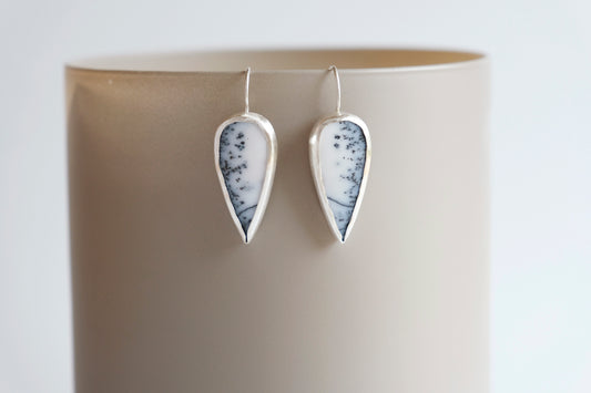 Earrings, Dendritic Opal Drop Earrings