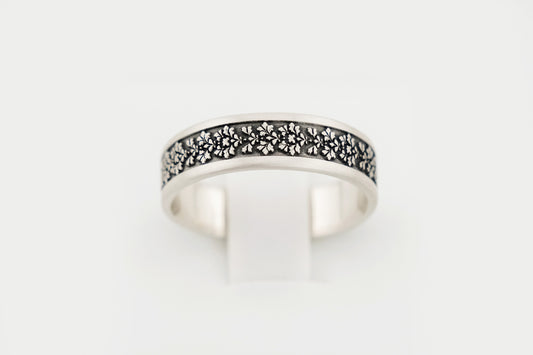 Ring, Engraved "Baroque" Sterling Silver Ring