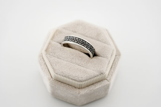 Ring, Engraved "Baroque" Sterling Silver Ring