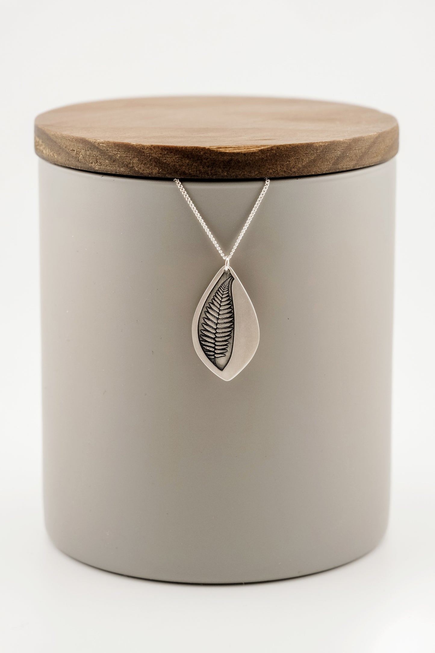 Necklace, Engraved "Fern Stem" Necklace