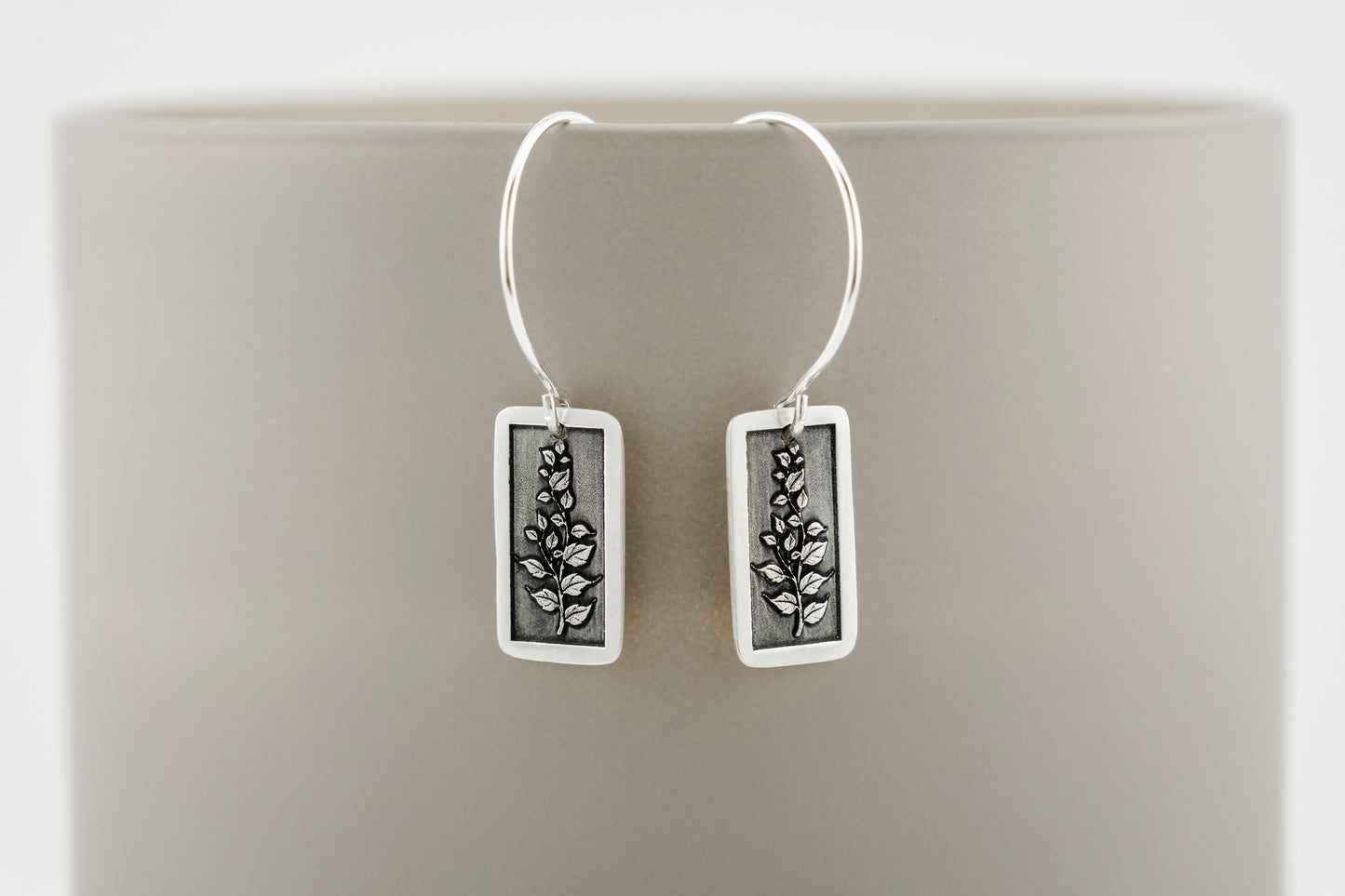 Earrings, Engraved Floral Vine Earrings (medium)