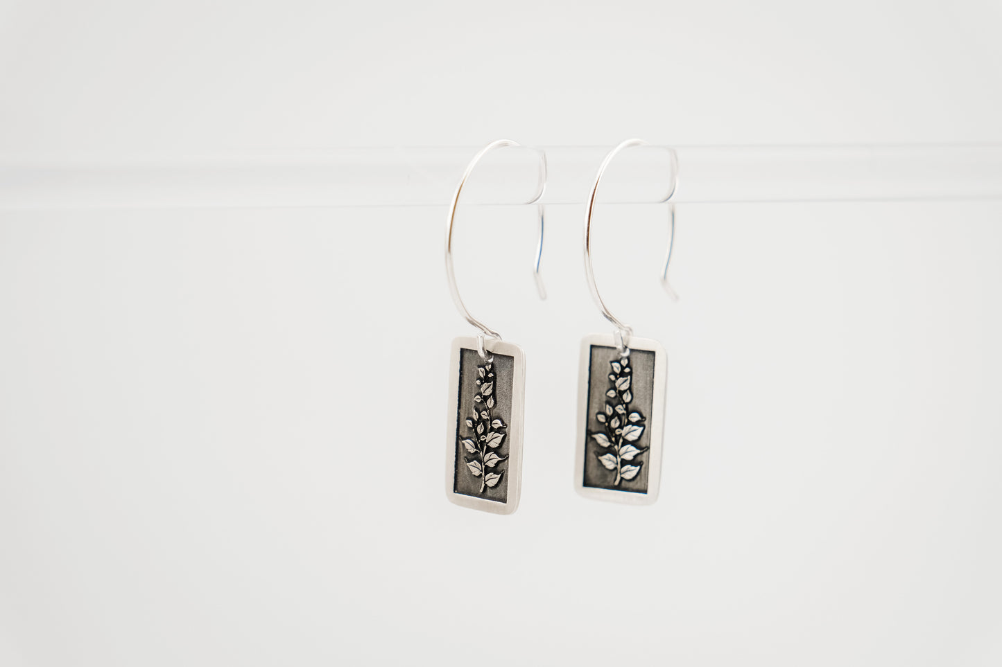 Earrings, Engraved Floral Vine Earrings (medium)