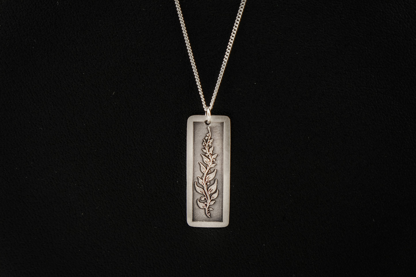 Necklace, Engraved Floral Vine Necklace (long)