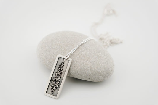 Necklace, Engraved Floral Vine Necklace (long)