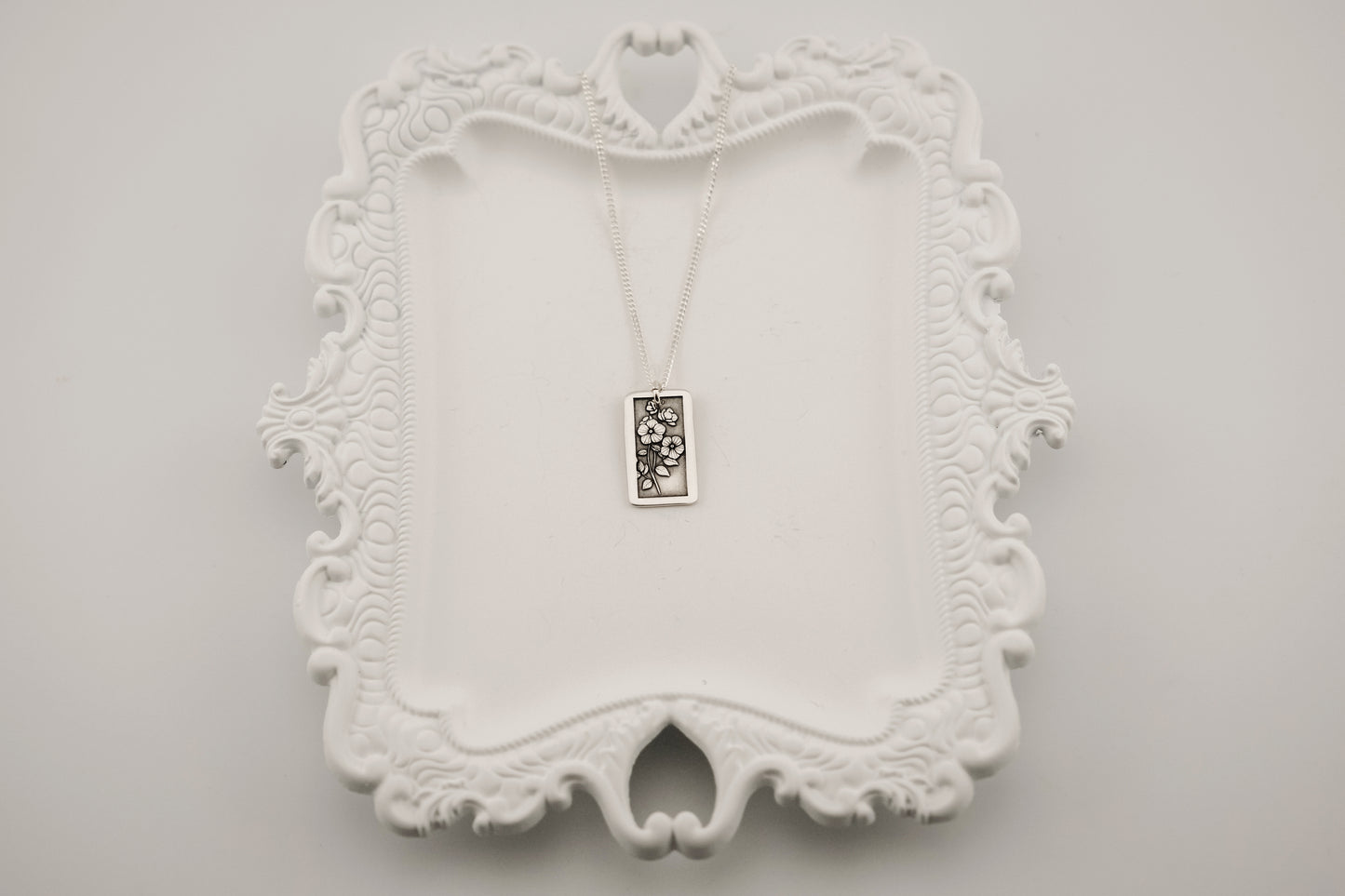 Necklace, Engraved Flowers 1 Necklace