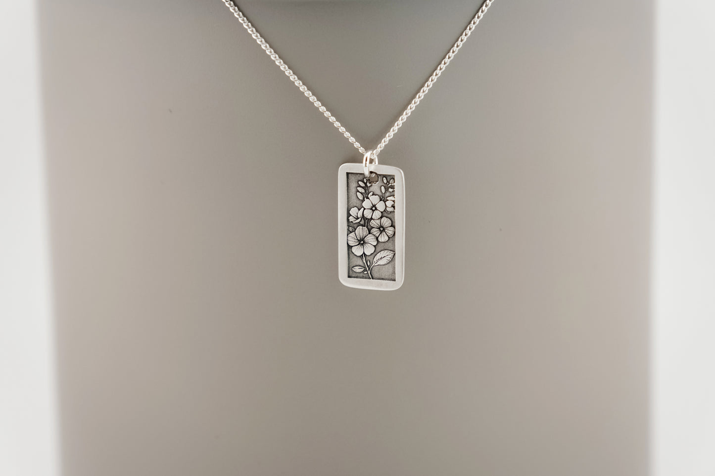 Necklace, Engraved Flowers 2 Necklace