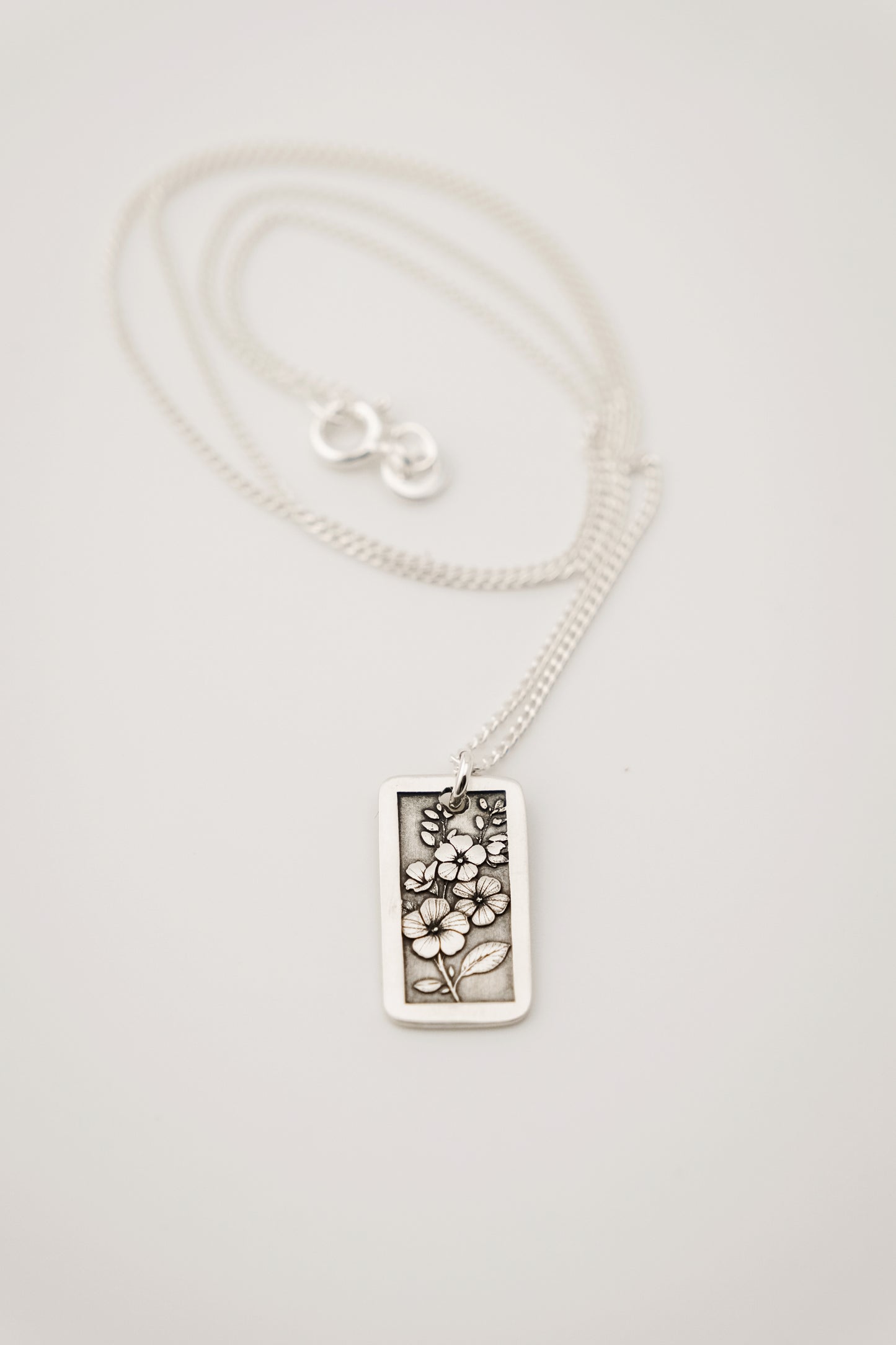Necklace, Engraved Flowers 2 Necklace