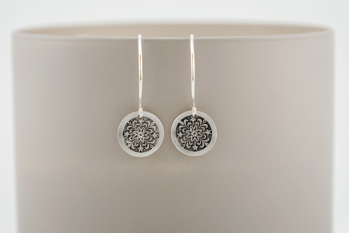 Earrings, Engraved Medallion 3 Earrings