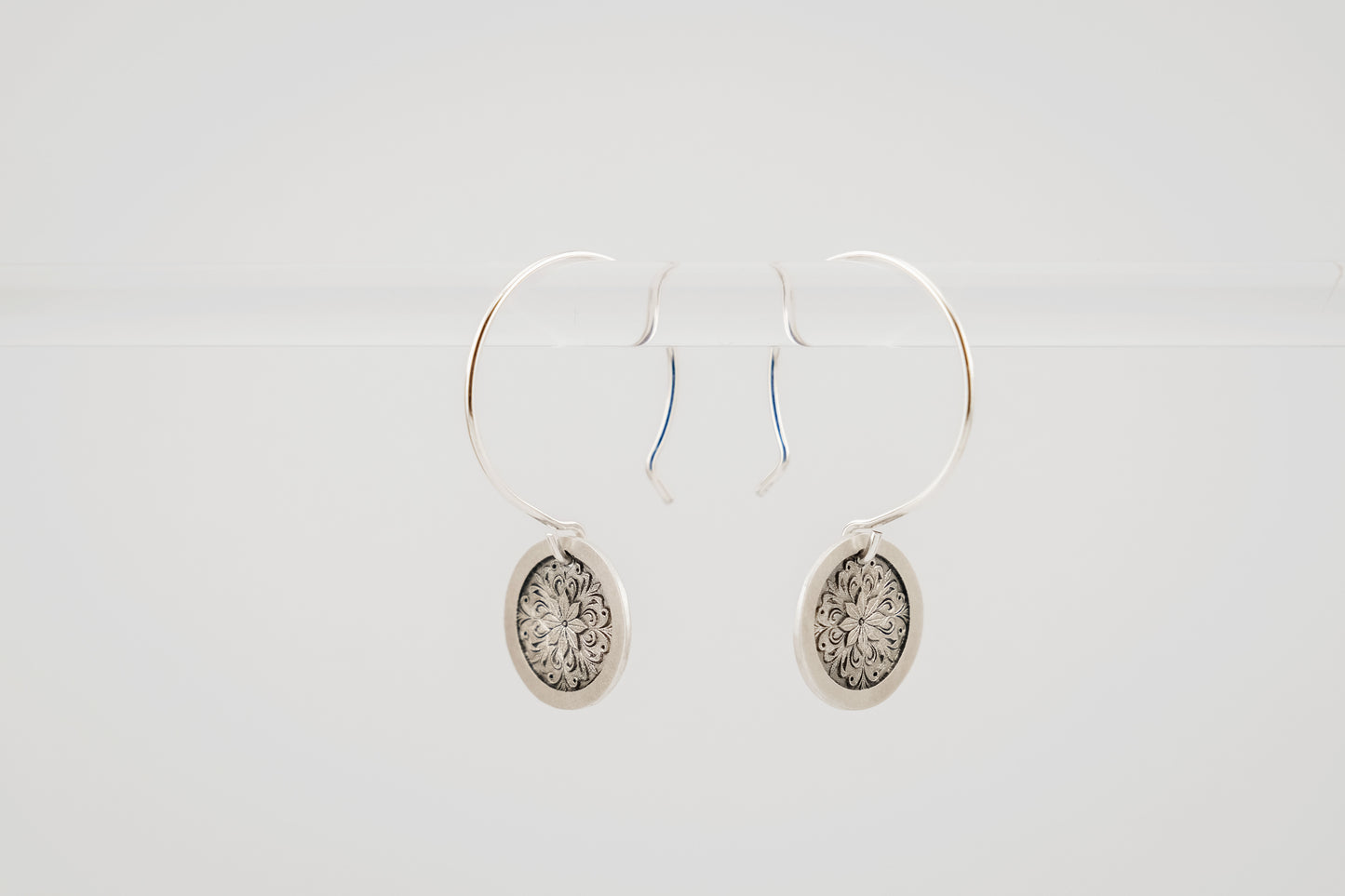 Earrings, Engraved Medallion Earrings