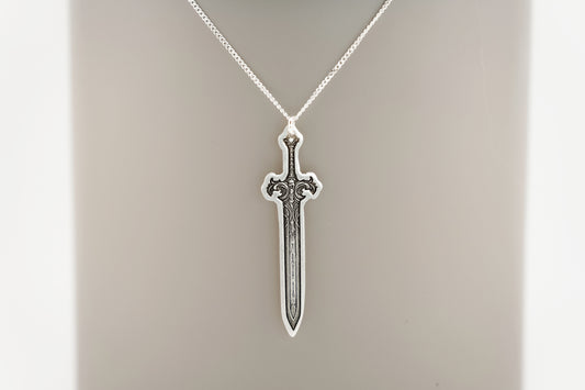 Necklace, Engraved Sword 1 Large Necklace