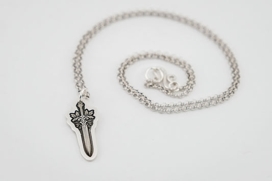 Necklace, Engraved Sword Necklace 1