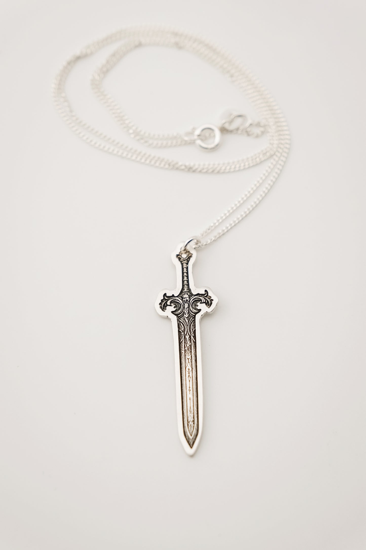 Necklace, Engraved Sword 1 Large Necklace