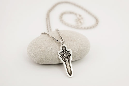 Necklace, Engraved Sword Necklace 1
