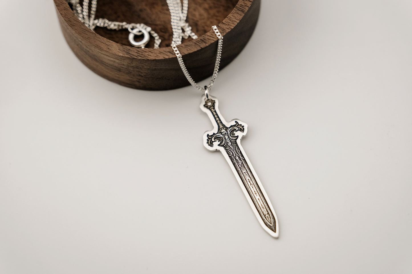 Necklace, Engraved Sword 1 Large Necklace