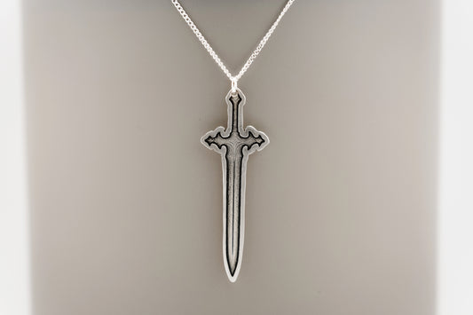 Necklace, Engraved Sword 2 Large Necklace