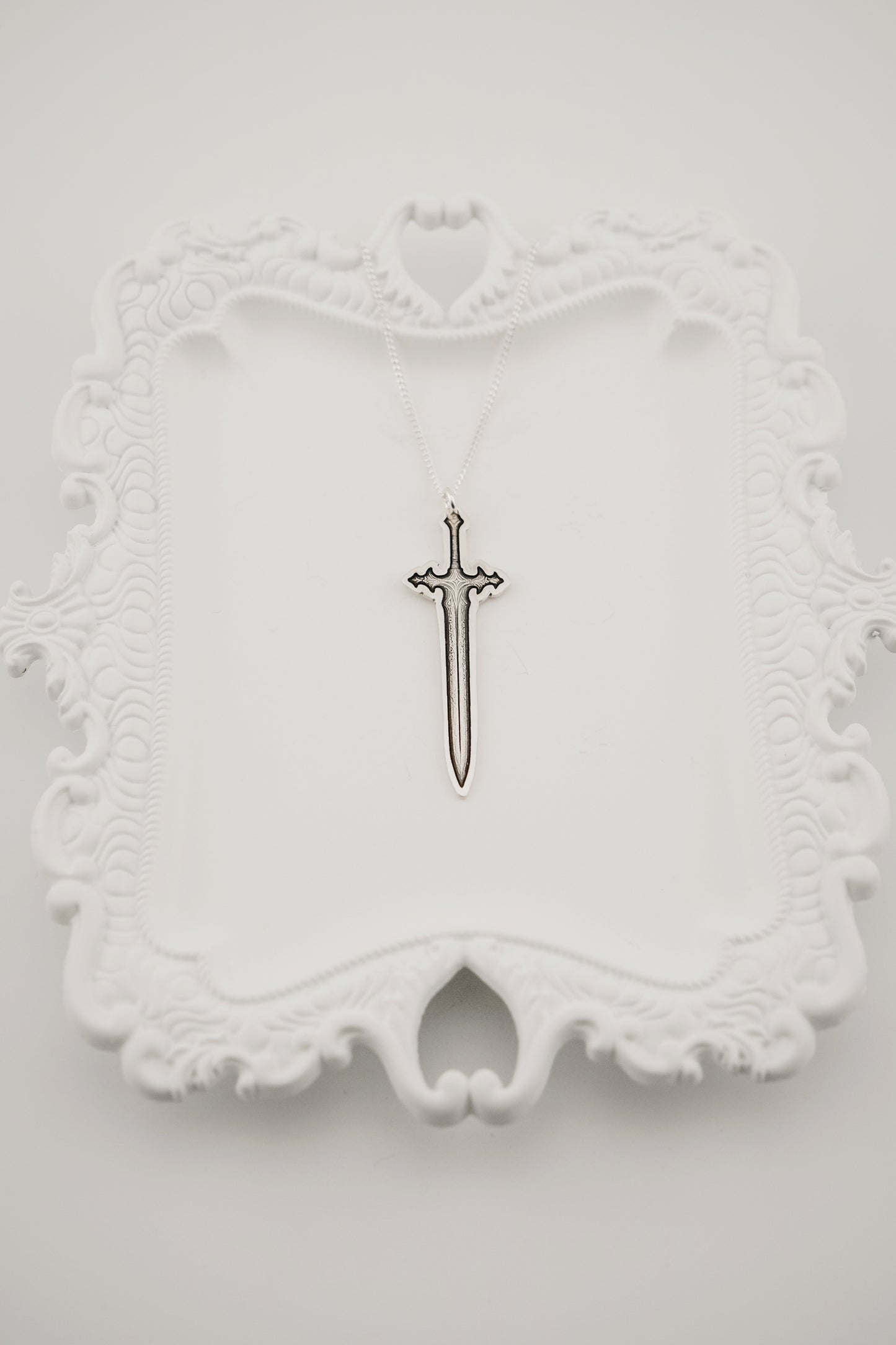 Necklace, Engraved Sword 2 Large Necklace