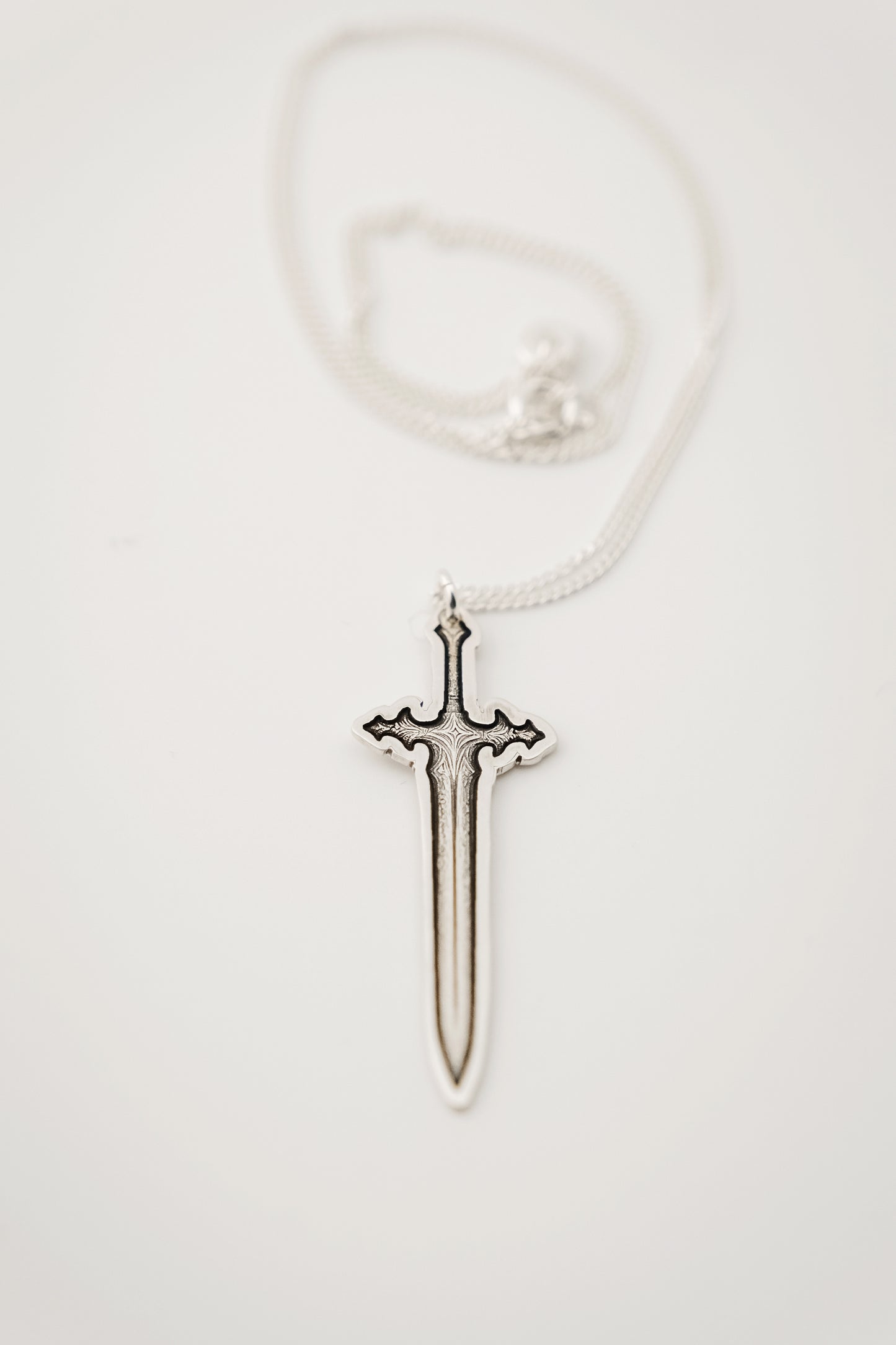 Necklace, Engraved Sword 2 Large Necklace
