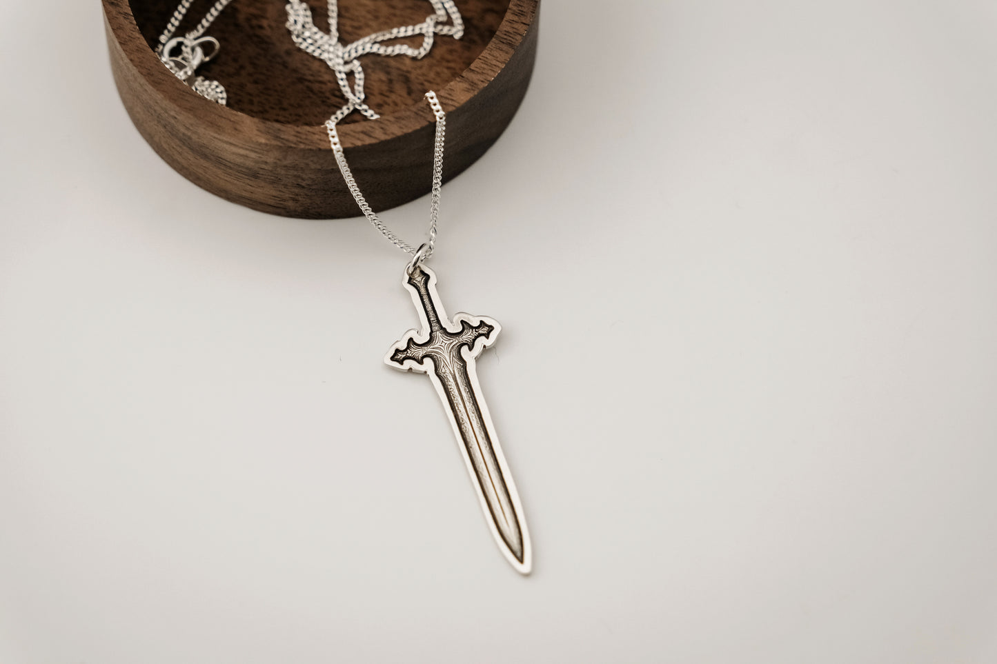 Necklace, Engraved Sword 2 Large Necklace