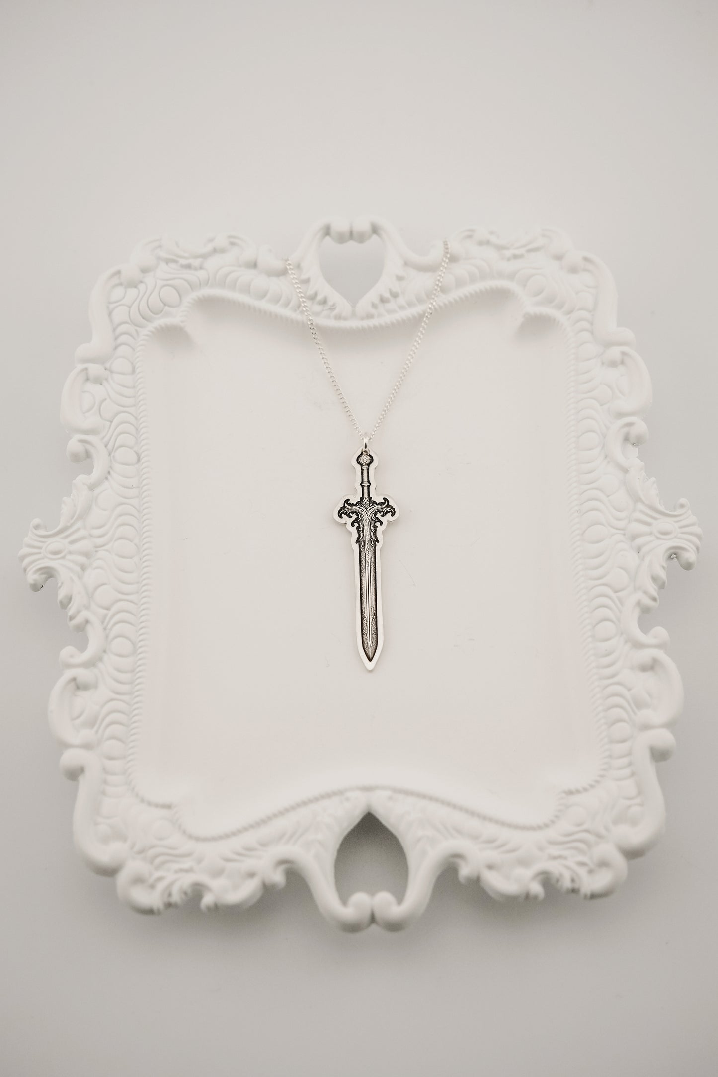 Necklace, Engraved Sword 3 Large Necklace