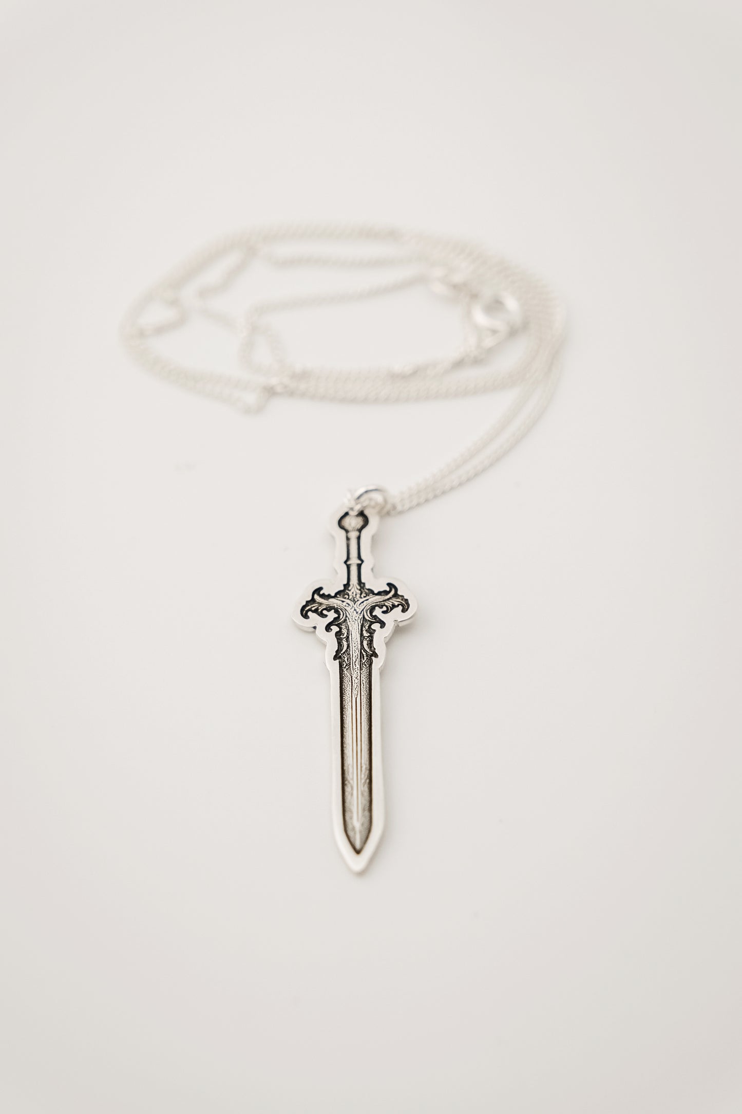Necklace, Engraved Sword 3 Large Necklace