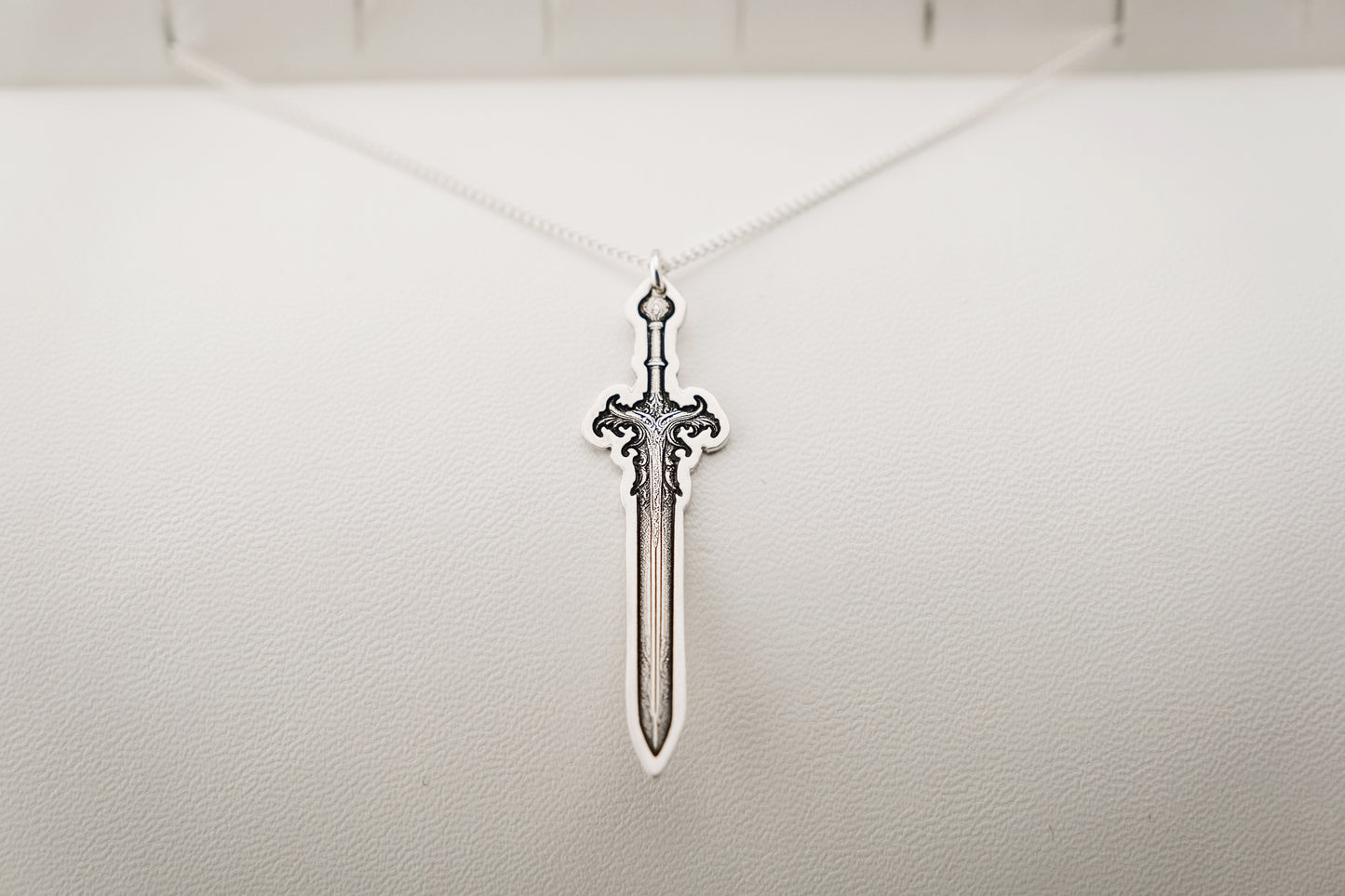 Necklace, Engraved Sword 3 Large Necklace