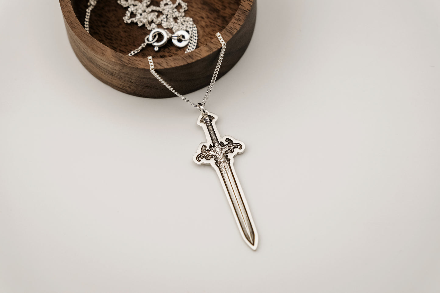 Necklace, Engraved Sword 4 Large Necklace