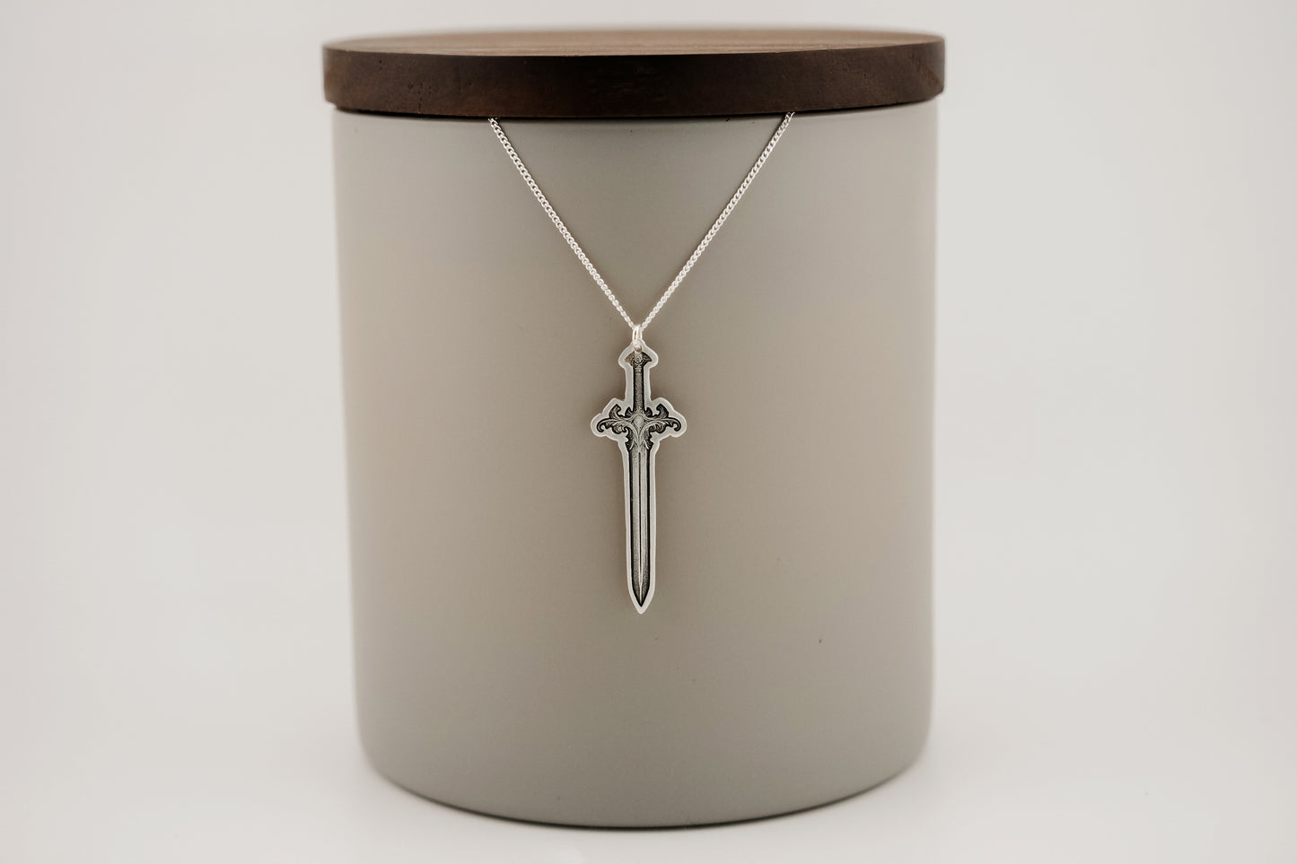 Necklace, Engraved Sword 4 Large Necklace