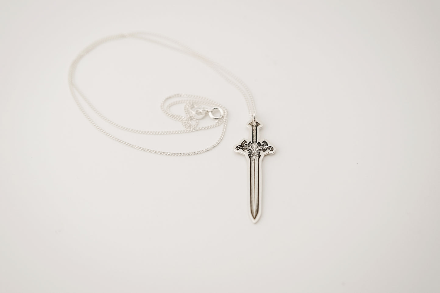 Necklace, Engraved Sword 4 Large Necklace