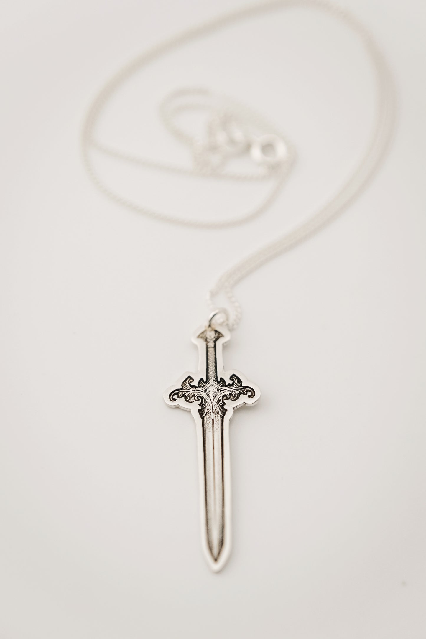 Necklace, Engraved Sword 4 Large Necklace