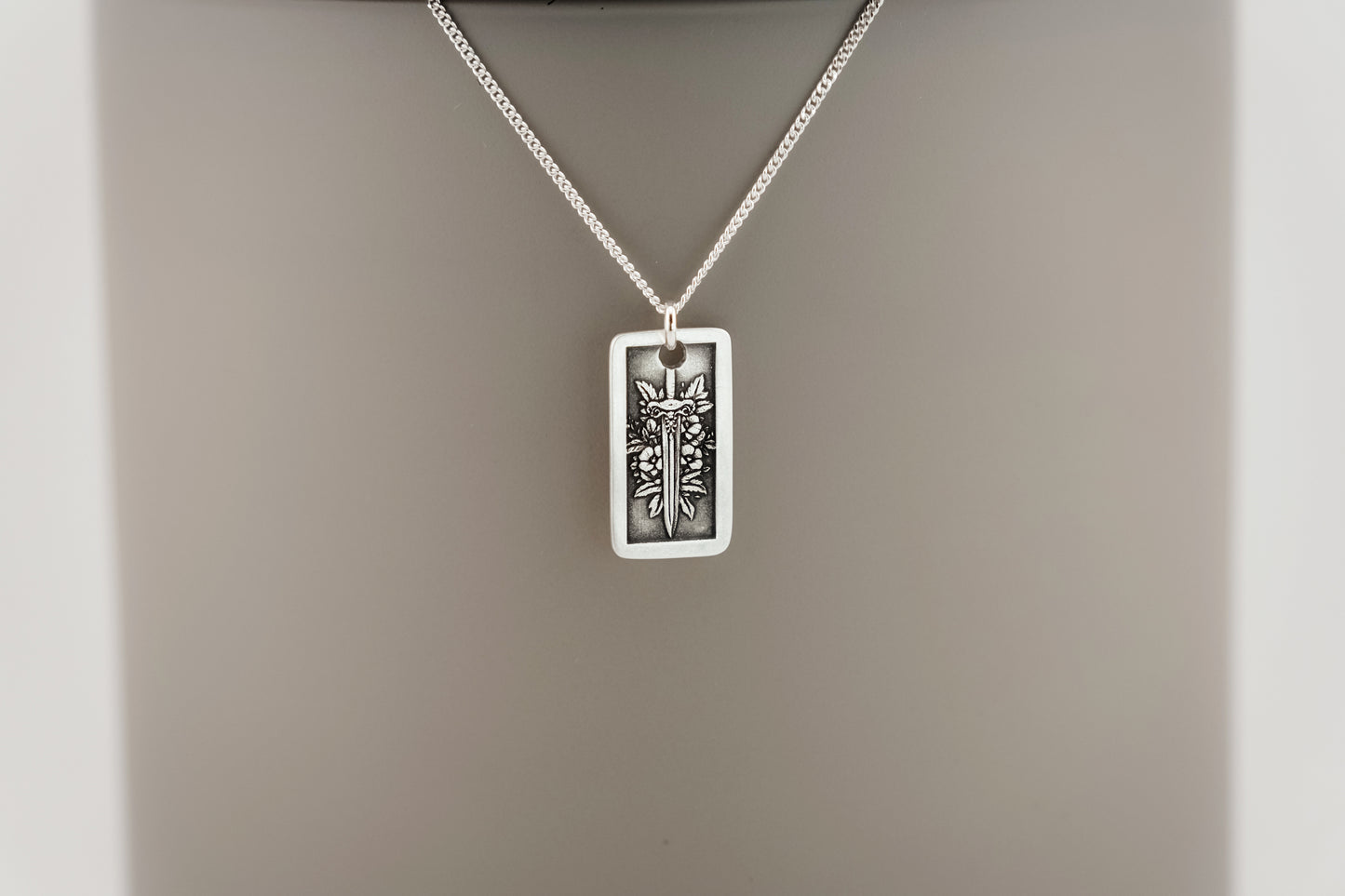 Necklace, Engraved Sword 2 Necklace (Medium)