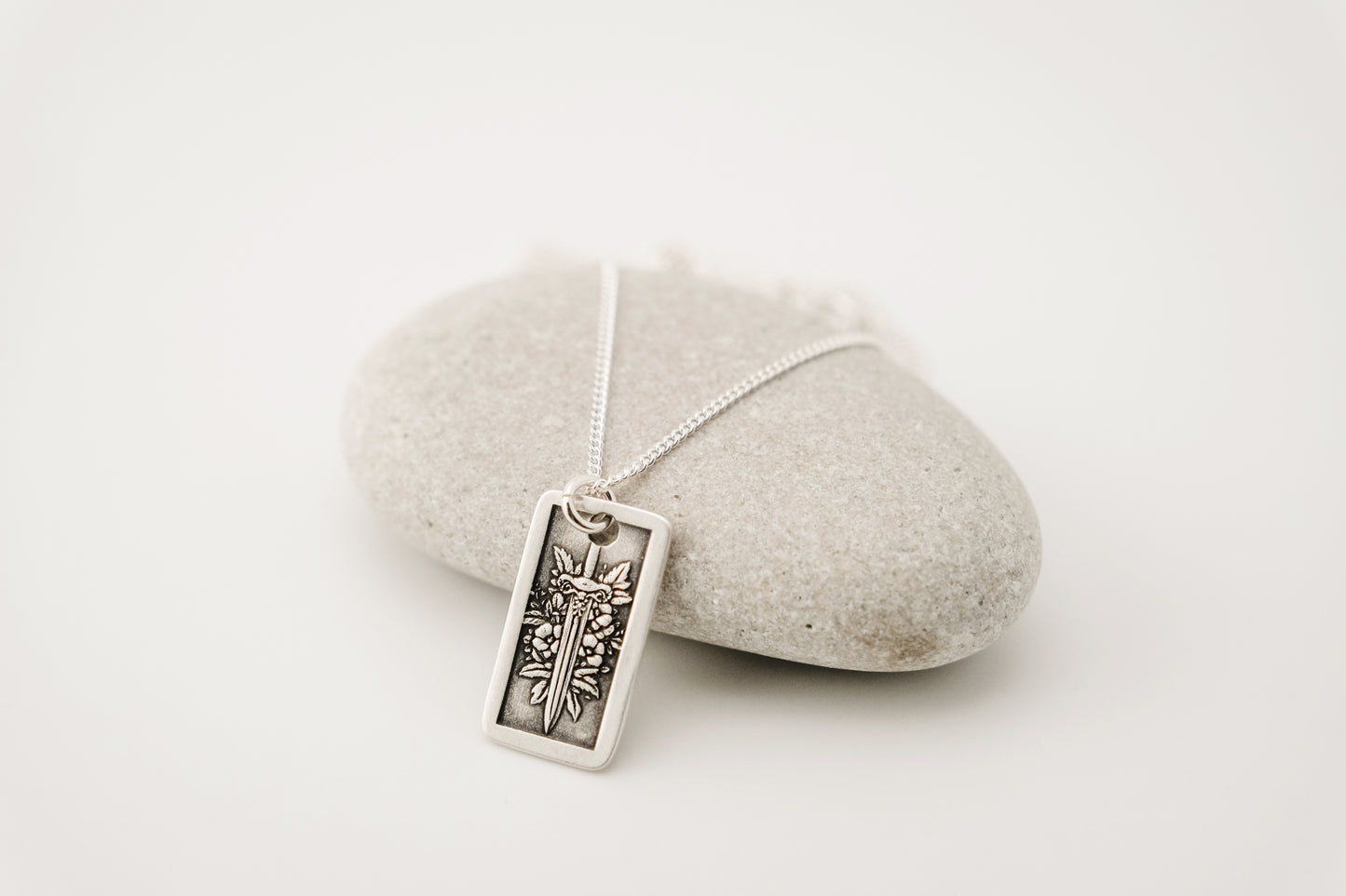 Necklace, Engraved Sword 2 Necklace (Medium)