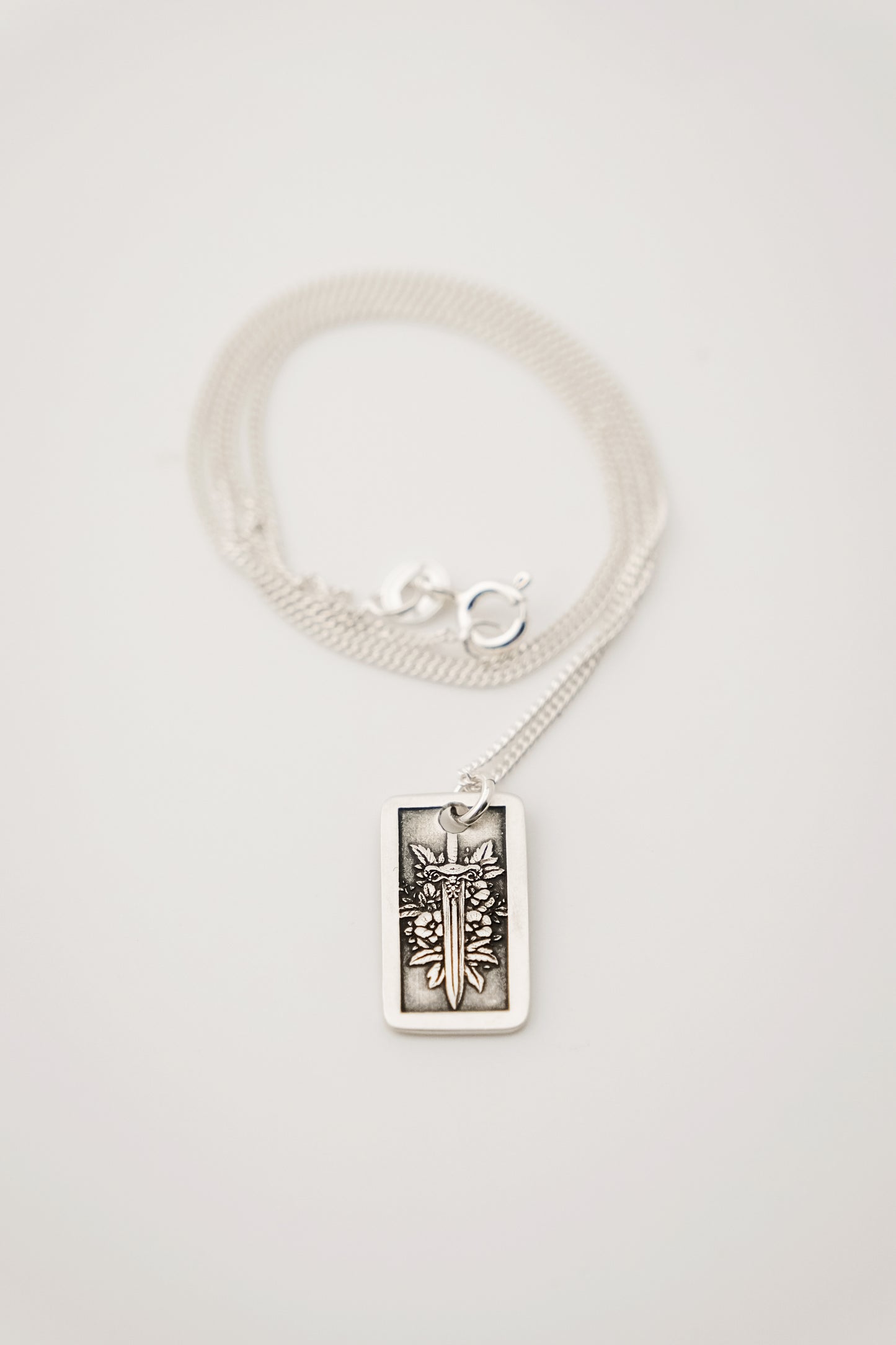 Necklace, Engraved Sword 2 Necklace (Medium)