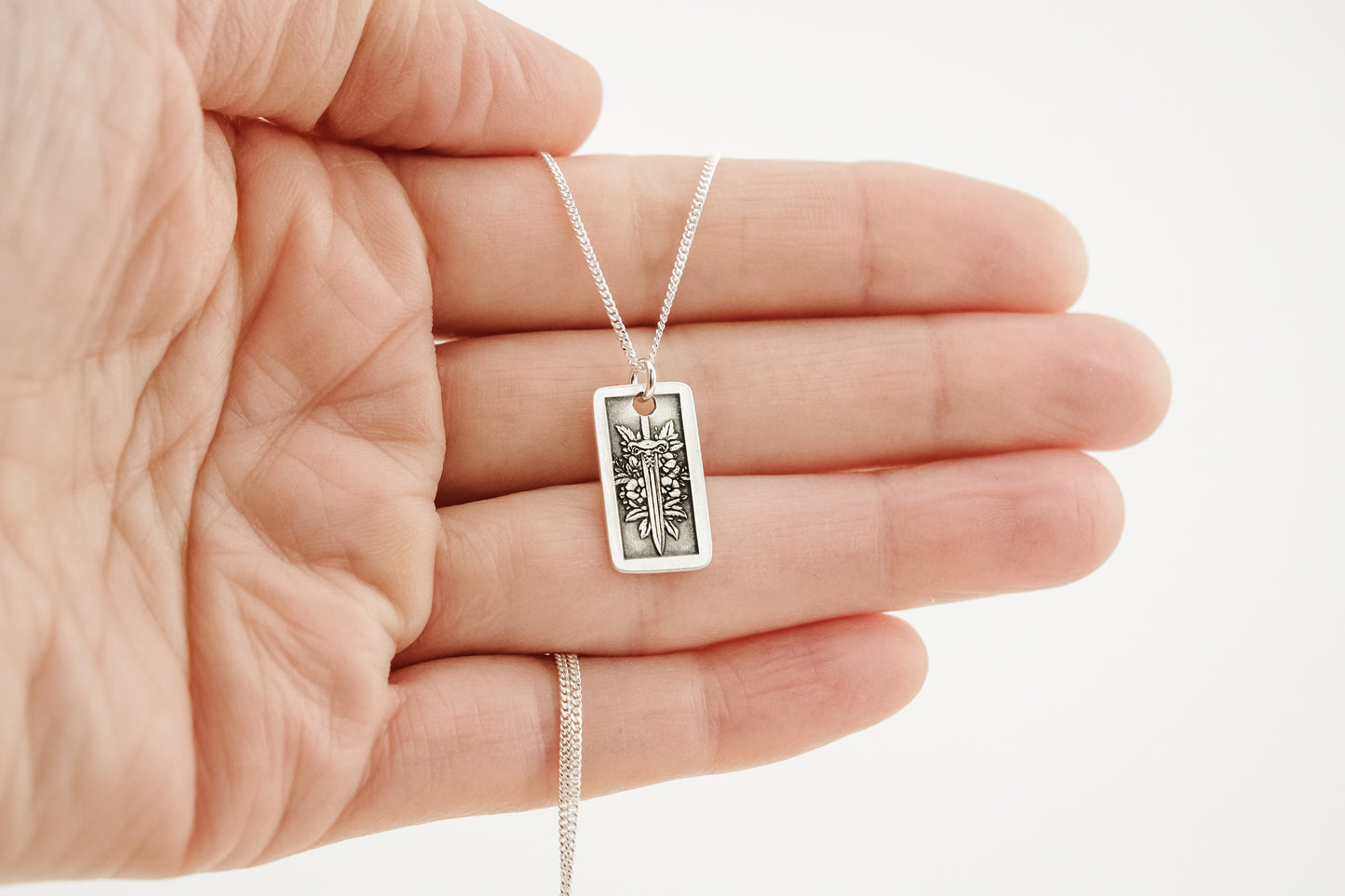Necklace, Engraved Sword 2 Necklace (Medium)