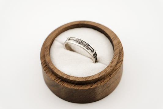 Ring, Engraved "Sword & Vine" Sterling Silver Ring