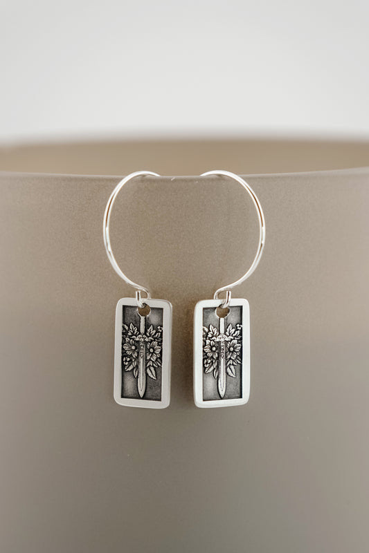 Earrings, Engraved Swords 1 Earrings