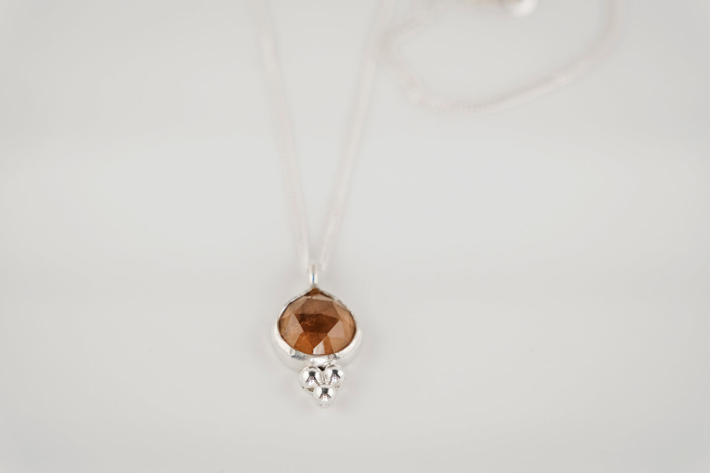 Necklace, Imperial Topaz Gemstone Pendant on Silver Chain