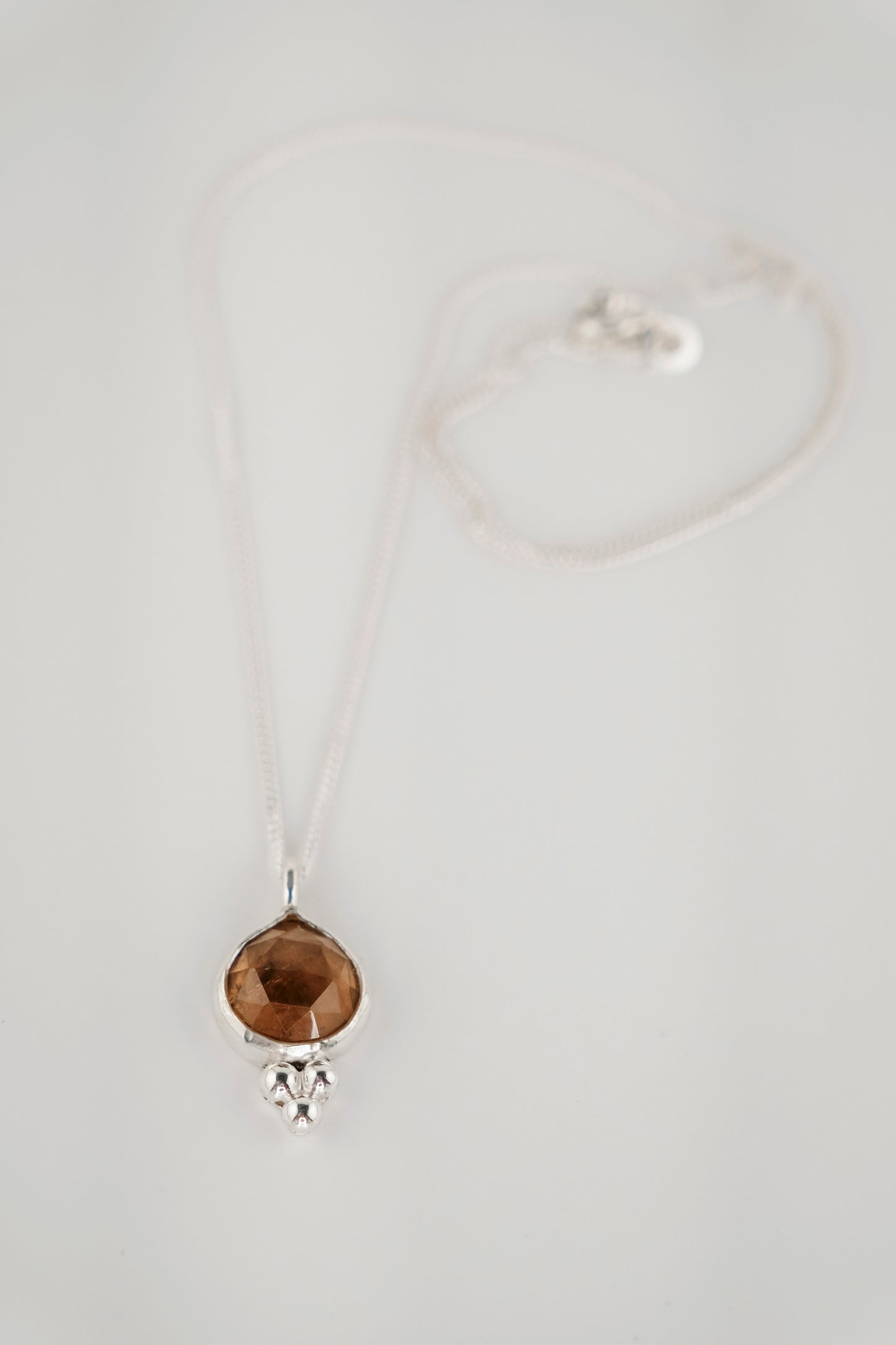 Necklace, Imperial Topaz Gemstone Pendant on Silver Chain