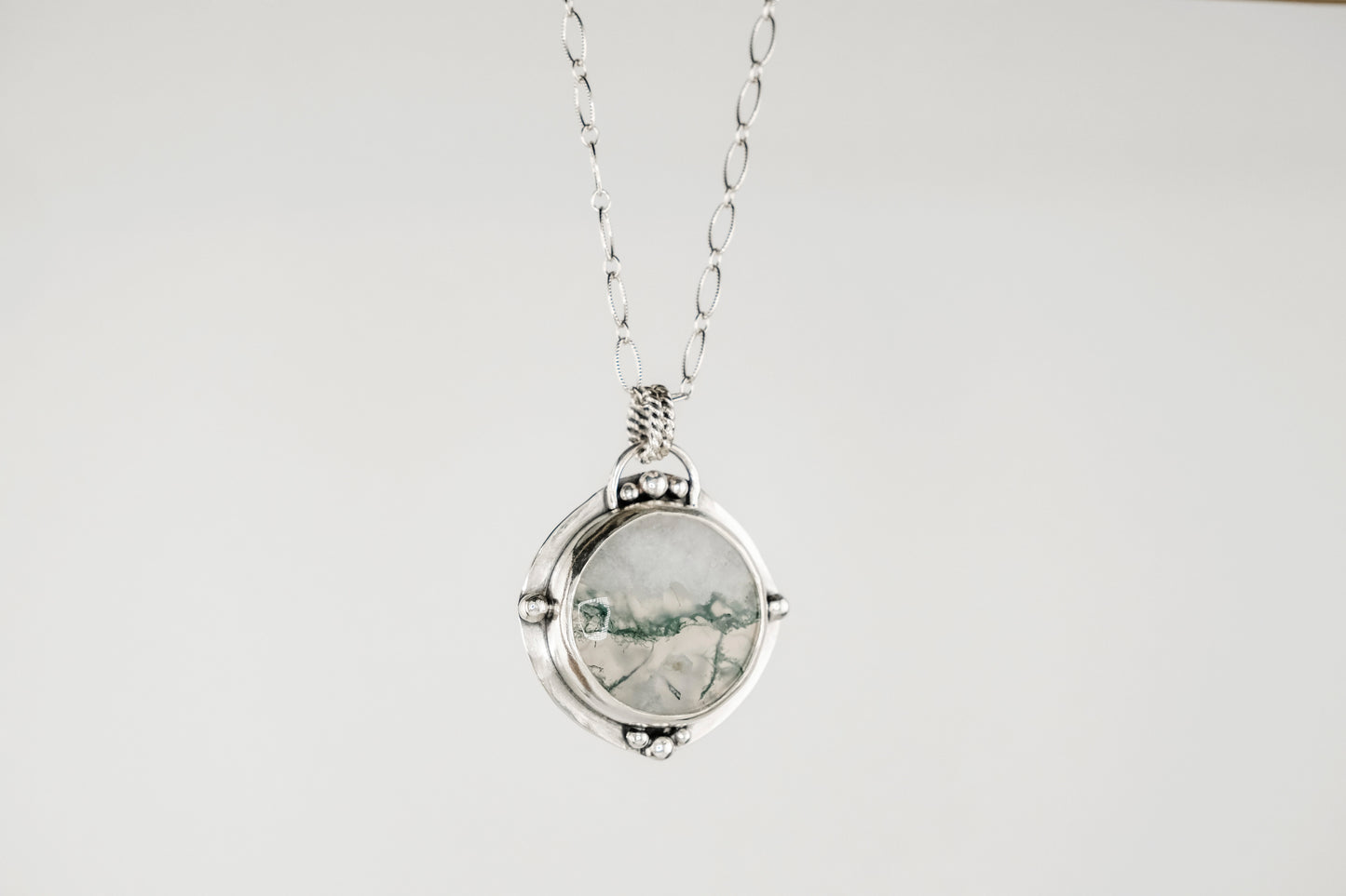 Necklace, Moss Agate Artisan Necklace