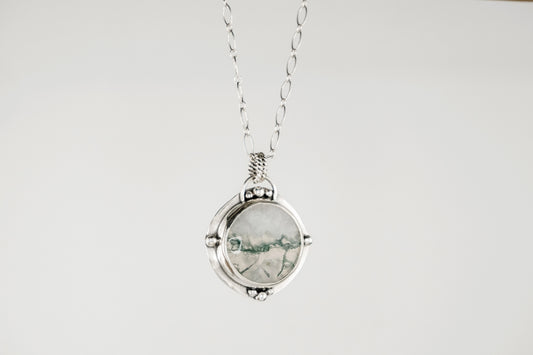 Necklace, Moss Agate Artisan Necklace