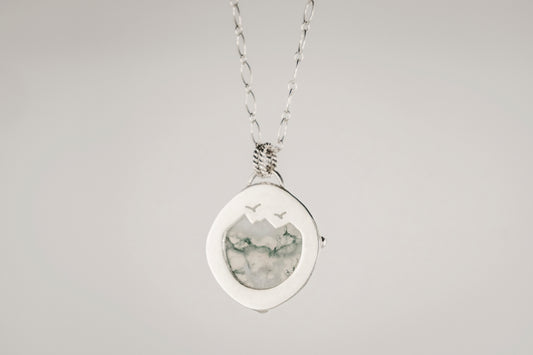 Necklace, Moss Agate Artisan Necklace