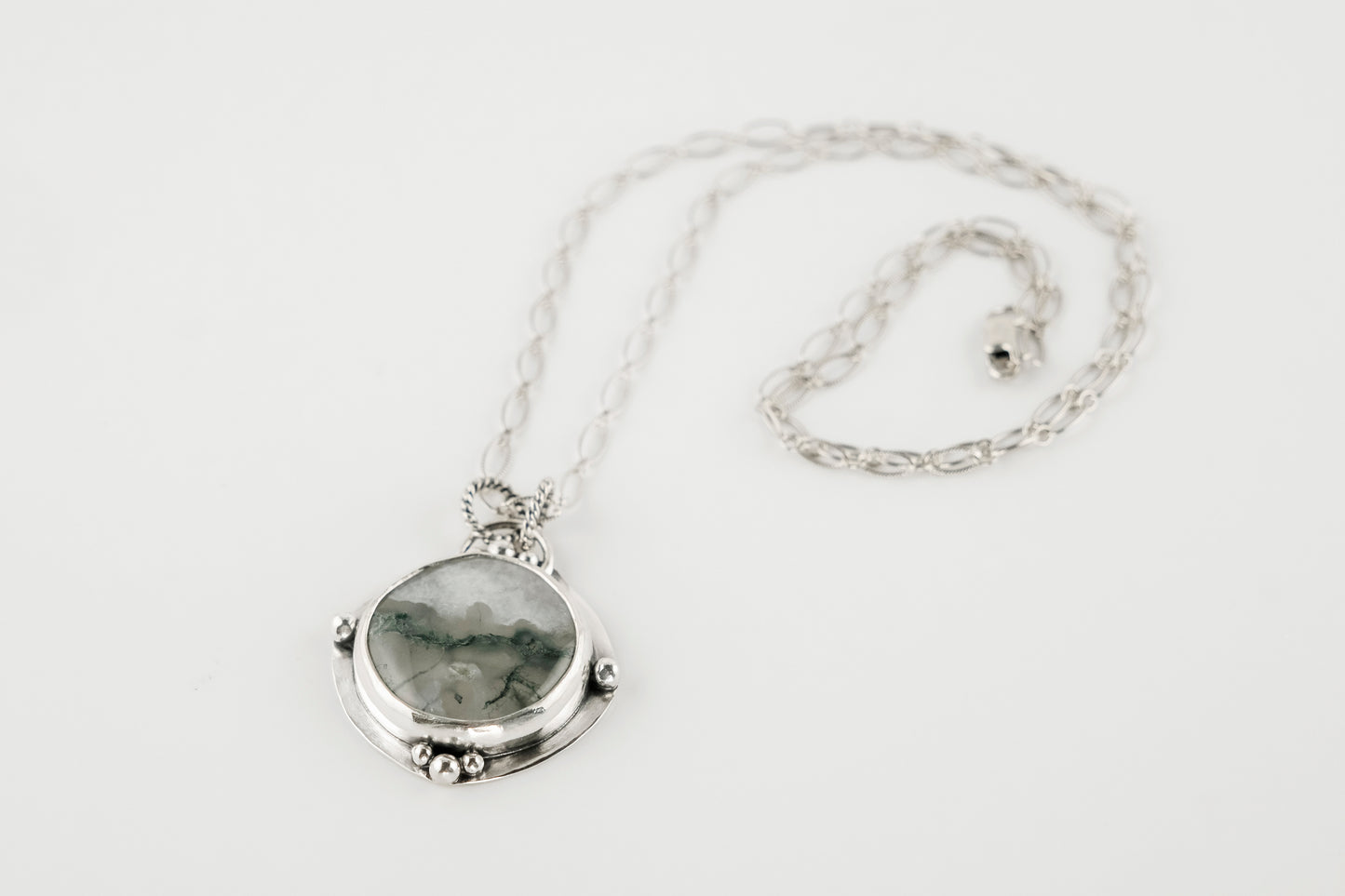 Necklace, Moss Agate Artisan Necklace