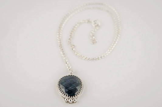 Necklace, Natural Sapphire Necklace