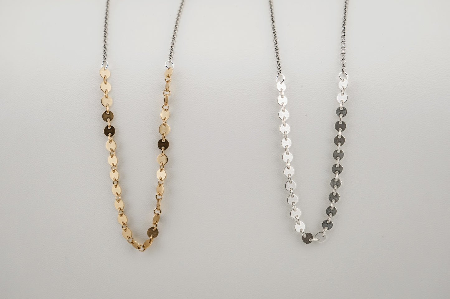 Necklace, Sequin and Rolo Chain Necklace (Variations)