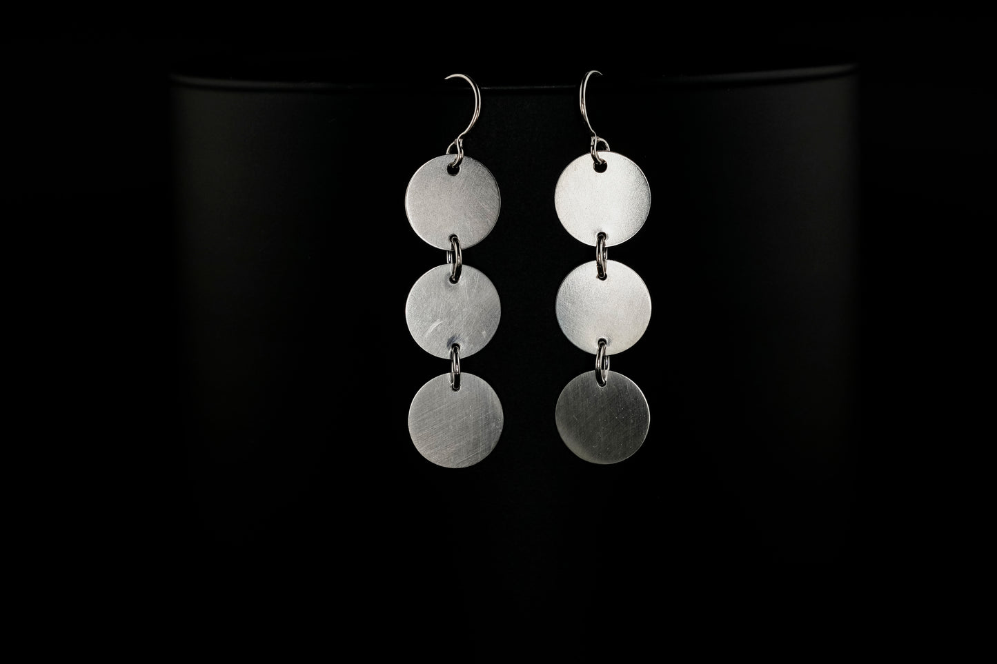 Earrings, Silver Disco Dangle Earrings