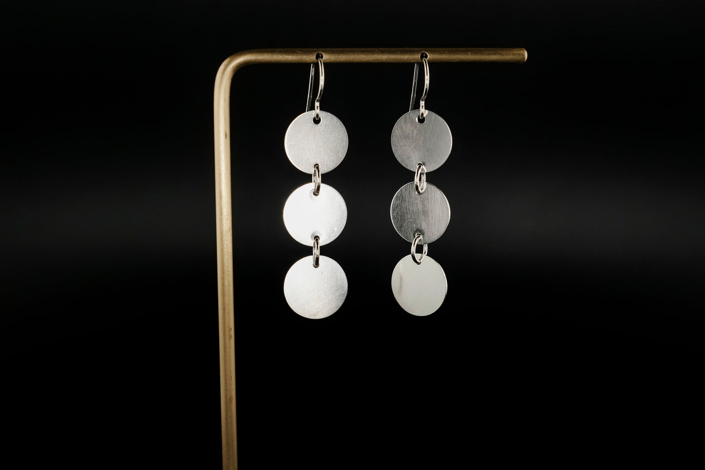 Earrings, Silver Disco Dangle Earrings