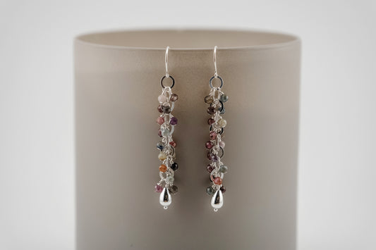 Earrings, Spinel Gemstone Waterfall Dangle Earrings