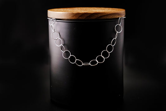 Necklace, Silver Large Chain Minimalist Layering Necklace with Scroll Clasp Detail