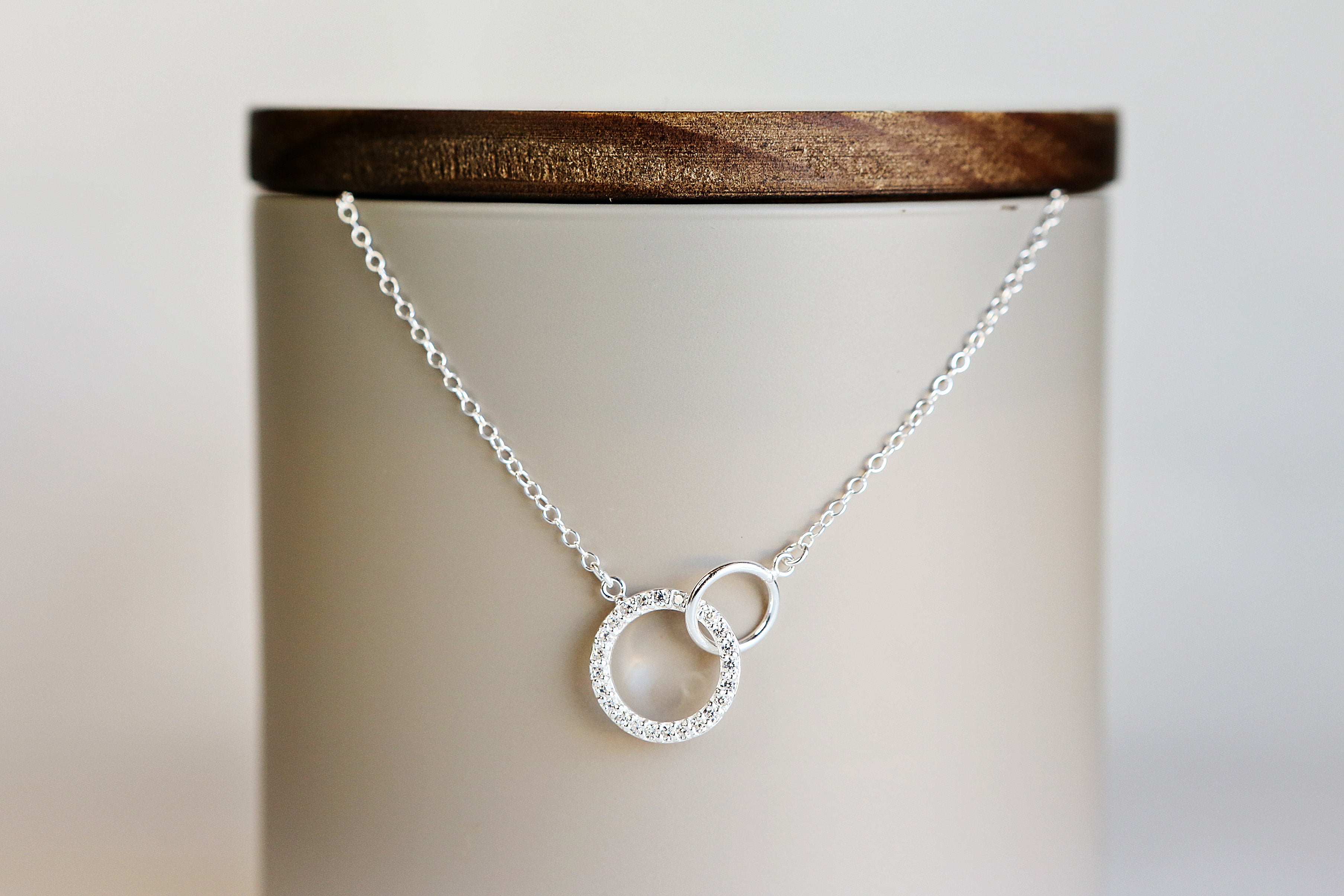 Silver and Cubic Zirconia Infinity Necklace | Cathy Ward Jewelry